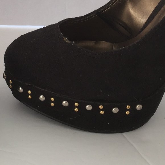 G21 SUEDE AND RHINESTONE PUMPS - Picture 3 of 4
